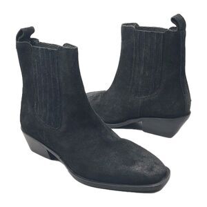 Seychelles Boots Black Suede Hold Me Down Western Chelsea Booties Size 8 New